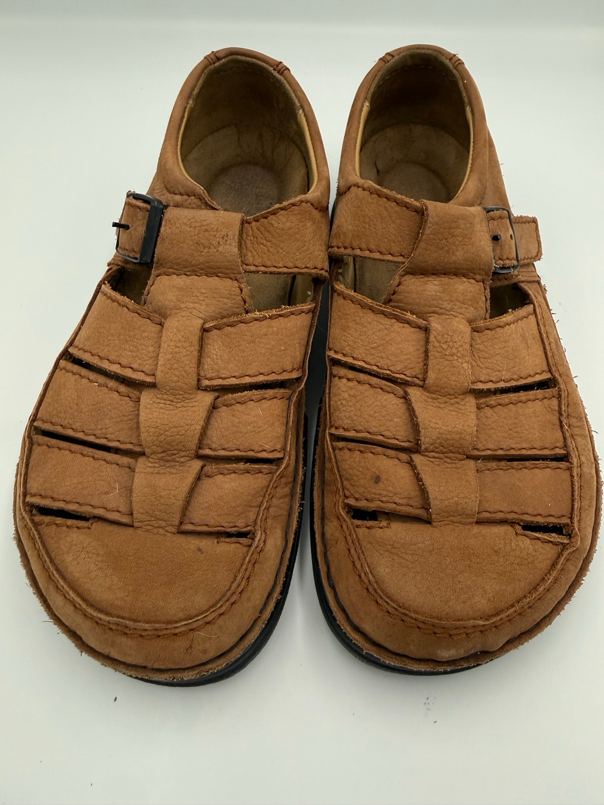 Birkenstock Madeira Fisherman Sandals Brown Nubuck Leather Size 39 Comfort Boho